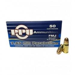 Munitions 7.65 Parabellum PPU 93 gr FMJ