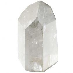 Pointe polie mono-terminée en cristal de roche 121 à 140 grammes