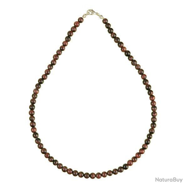 Collier en oeil de boeuf ou taureau - Perles rondes 8 mm