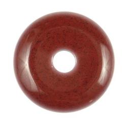Donut Pi Chinois en jaspe rouge pour pendentif 3 cm
