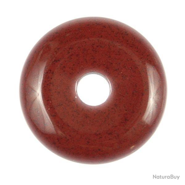 Donut Pi Chinois en jaspe rouge pour pendentif 3 cm