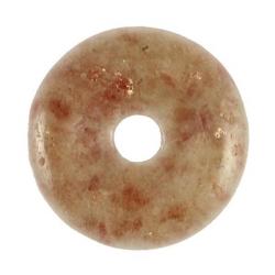 Donut Pi Chinois en pierre de soleil pour pendentif 3 cm