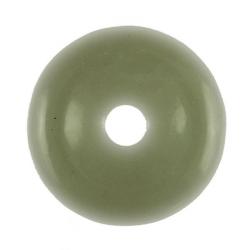 Donut Pi Chinois en jade vert de Chine pour pendentif 4 cm