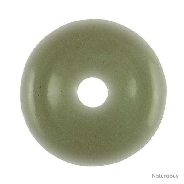 Donut Pi Chinois en jade vert de Chine pour pendentif 4 cm