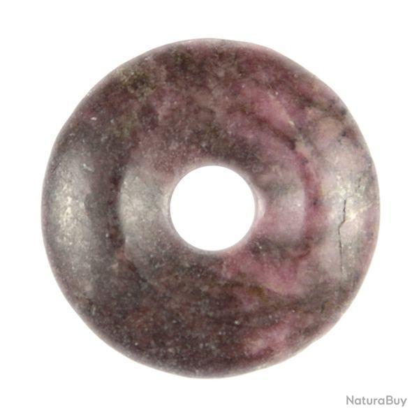 Donut Pi Chinois en rhodonite pour pendentif 3 cm