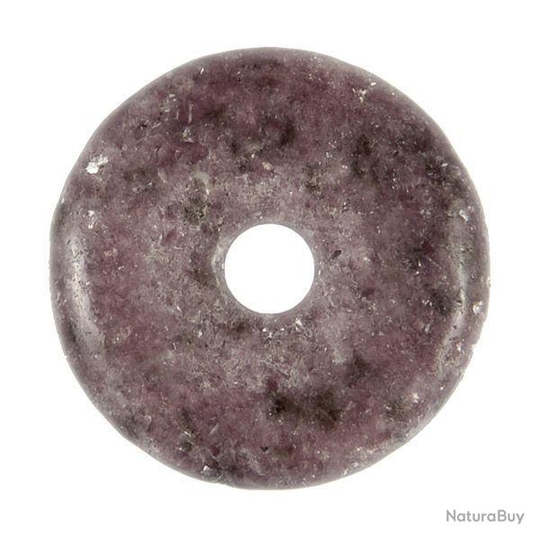 Donut Pi Chinois en lpidolite pour pendentif 3 cm