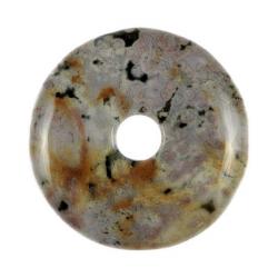 Donut Pi Chinois en jaspe océan pour pendentif 3 cm