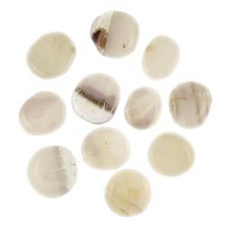 Galet plat opale blanche - A l'unité 21 à 30 grammes