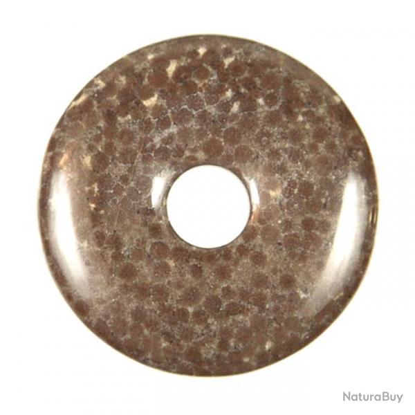 Donut Pi Chinois en oolithe pour pendentif 4 cm