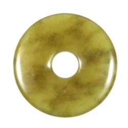 Donut Pi Chinois en lizardite pour pendentif 4 cm