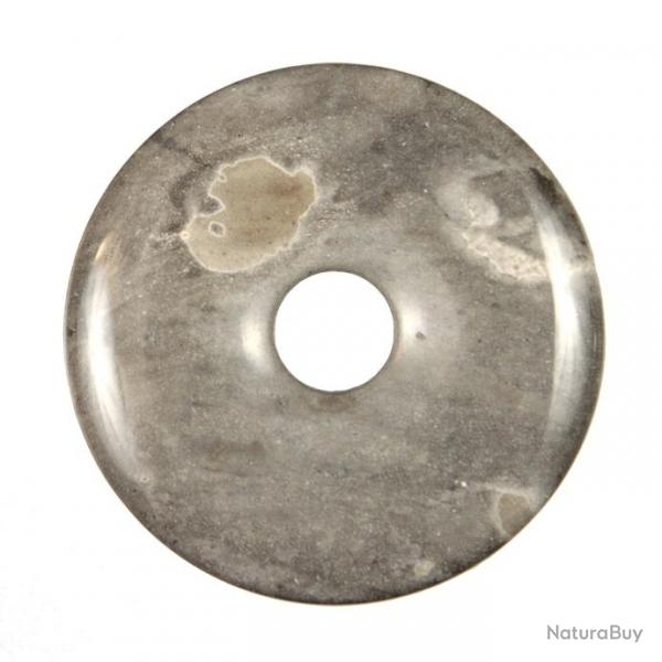 Donut Pi Chinois en silex pour pendentif 4 cm