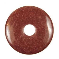 Donut Pi Chinois en quartz hématoïde pour pendentif 4 cm