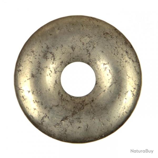 Donut Pi Chinois en pyrite pour pendentif 4 cm