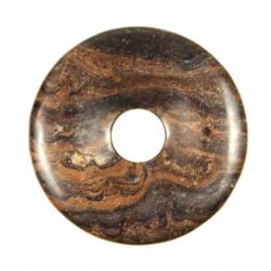 Donut Pi Chinois en stromatolithe pour pendentif 4 cm
