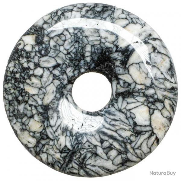 Donut Pi Chinois en pinolite pour pendentif 4 cm