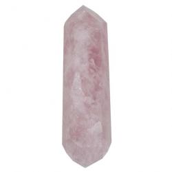 Pointe polie quartz rose bi-terminée 61 à 70 grammes