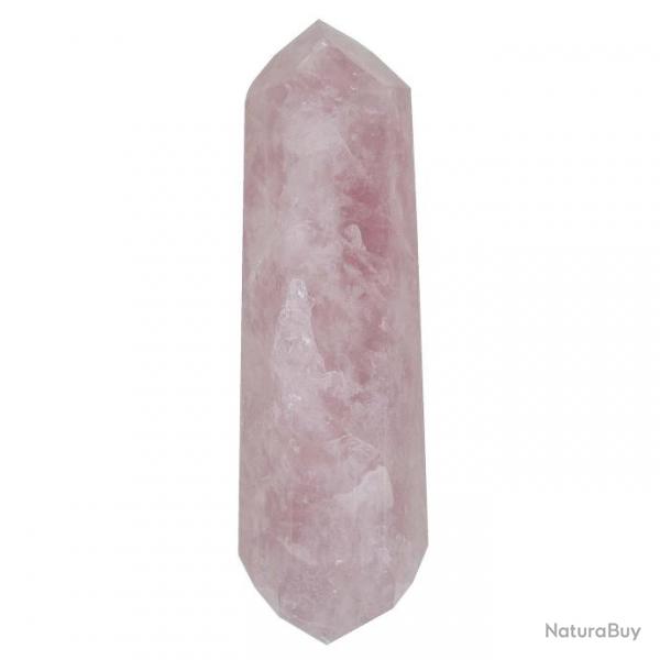 Pointe polie quartz rose bi-termine 61  70 grammes