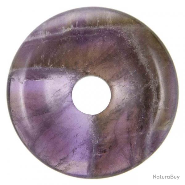 Donut Pi Chinois en fluorite violette pour pendentif 3 cm