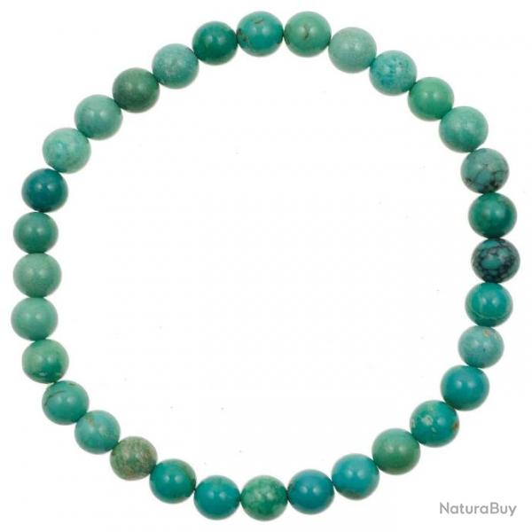 Bracelet en turquoise - perles rondes 6 mm