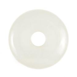 Donut Pi Chinois en jade blanc pour pendentif 3 cm