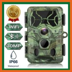 Caméra de chasse 30 MP 4K avec contrôle Wifi et Bluetooth - LIVRAISON GRATUITE ET RAPIDE