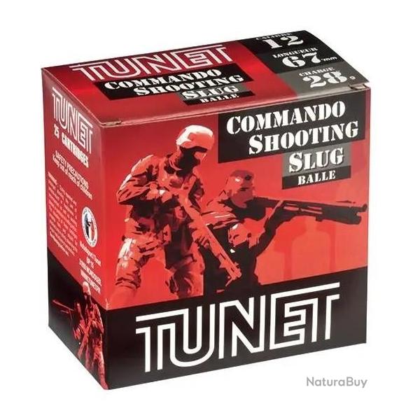 25 CARTOUCHES TUNET COMMANDO SHOOTING SLUG 12/67