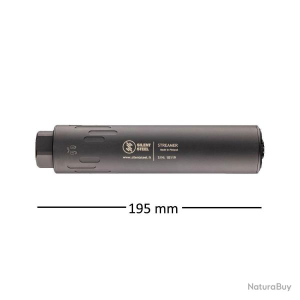 Modrateur STREAMER SILENT STEEL 5/8x24 Cal 9.3 OLIVE