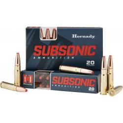 20 CARTOUCHES HORNADY SUBSONIC CAL 300 BLACKOUT