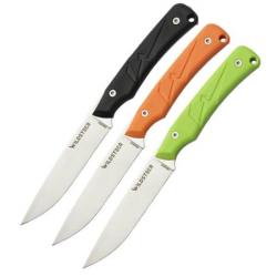 Set de 3 couteaux d'office Wildsteer Troll Kitchen noir, vert, orange