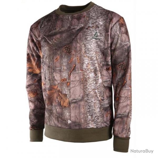 Sweat Treeland T202 col rond camo forest TS (Taille 2)