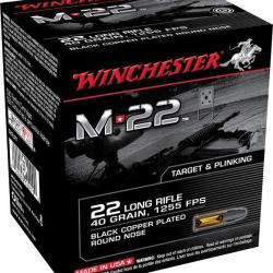 Munitions Winchester M22 22lr 40gr 1255fps par 400