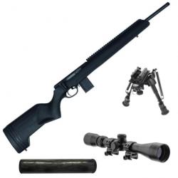 Pack Carabine ISSC Scout SR + Bipied + Lunette 3-9x40 + Silencieux - Cal. 22LR - 22 LR / 51 cm