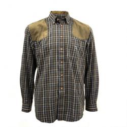 Chemise à manches longues Sologne Marron et bleu Percussion-4XL
