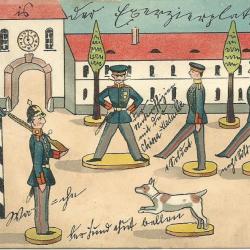 Militaria cpa  - Carte allemande éditée avant décembre 1903