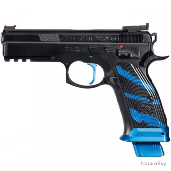 Pistolet CZ75 SP-01 Shadow "Boa" Custom (Couleur: bleu, Calibre: .9mm Luger)