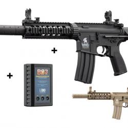 Réplique AEG LT-15 GEN2 PDW NOIR 1J pack complet