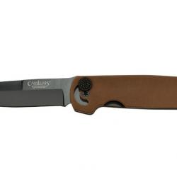 Couteau Pliant Camillus "Mini Cuda" Lame 7.6cm Manche en G10 Marron