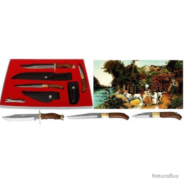 Coffret couteaux de chasse 7 pices