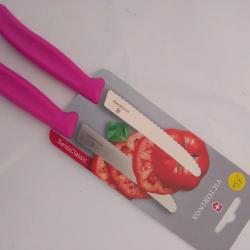 Couteaux victorinox à tomates manches roses
