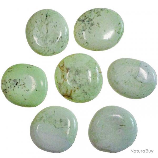 Galet plat chrysoprase citron - A l'unit 31  40 grammes