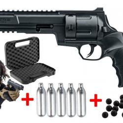 Pack complet1 HDR68 Umarex T4E 16J Home Defense +Mallette +100bbs caoutchouc+ 5Co² LASER  P