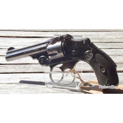 .32 Smith & Wesson "Safety Hammerless" 2e Modele Revolver canon 7.5 cm coups 5 pas Colt Webley