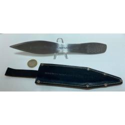 Couteau de LANCER « OTHELLO Germany »ARTISTEN-WURFMESSER avec étui cuir noir