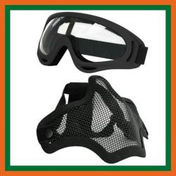 Lunettes avec masque de protection airsoft - Noir - Livraison gratuite et rapide