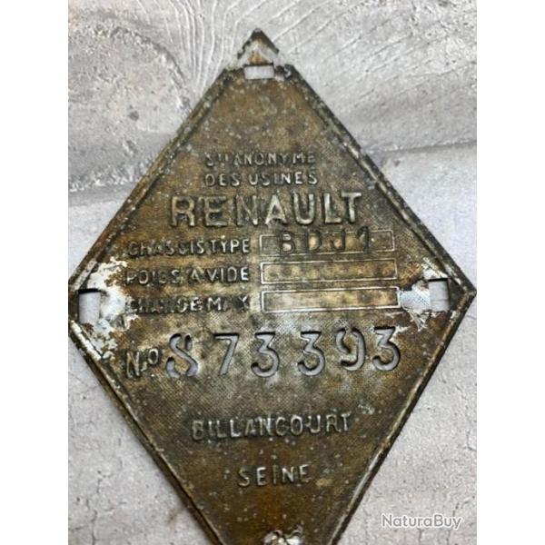 plaque constructeur de renault novaquatre 1920 collection et histoire