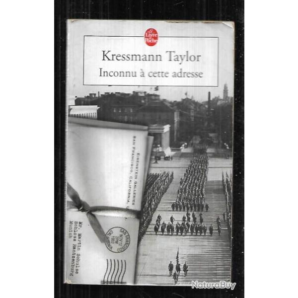 inconnu  cette adresse de kressmann taylor , allemagne 1933 livre de poche