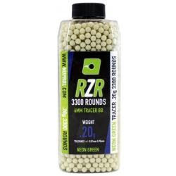 Billes Airsoft 6mm RZR 0.20g bouteilles 3500 bbs TRACER vertes-0,20g Verte