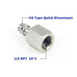 Adaptateur HPA / PCP 1/8 NPT avec connecteur type US