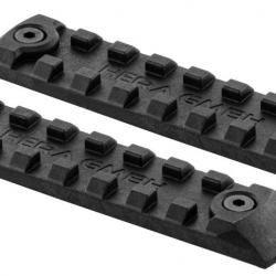 Set de 2 rails picatinny en polymère compatible KEYMOD - NOIR-SET 2 RAILS POLYMERE PICATINNY COMPATI