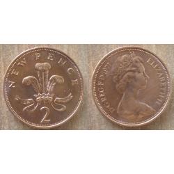Royaume Uni 2 New Pence 1971 Neuve Reine Angleterre Elizabeth 2
